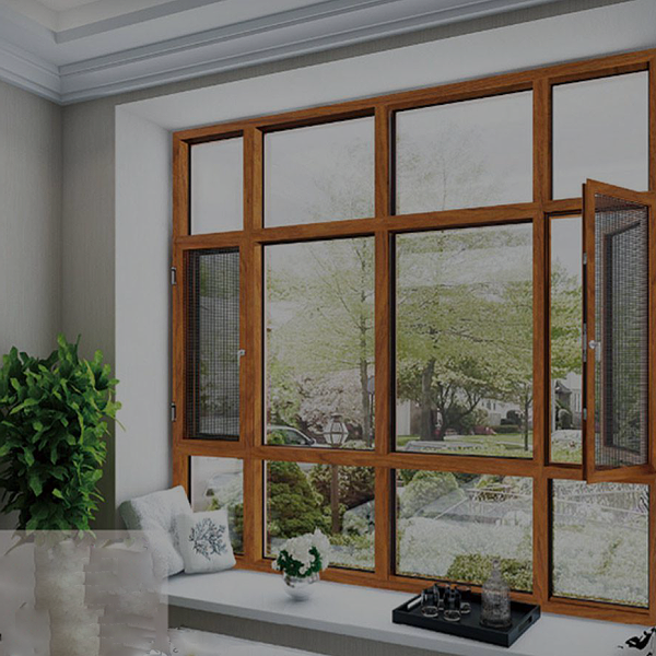 健康门窗-113附框式低碳铝木窗纱一体