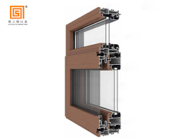 LSL113附框式低碳铝木窗纱一体
