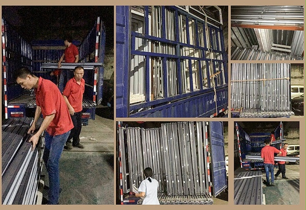 又一批高端楼盘工程铝合金门窗制作完成，员工们又开始装了！